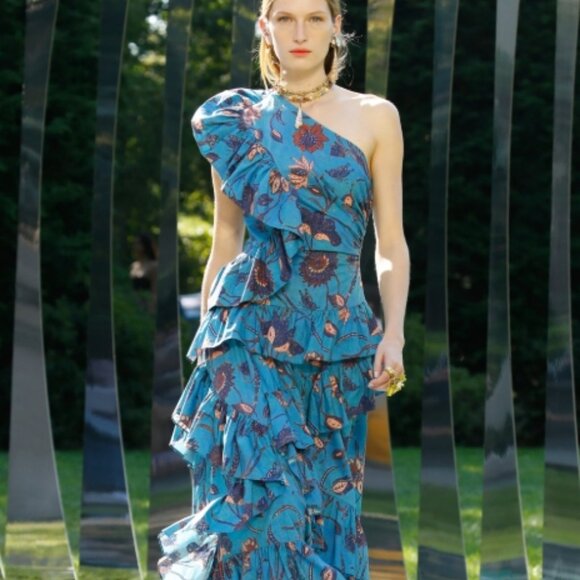 NWOT ULLA JOHNSON Ondine Dress in Lagoon XS $695 - Picture 2 of 12